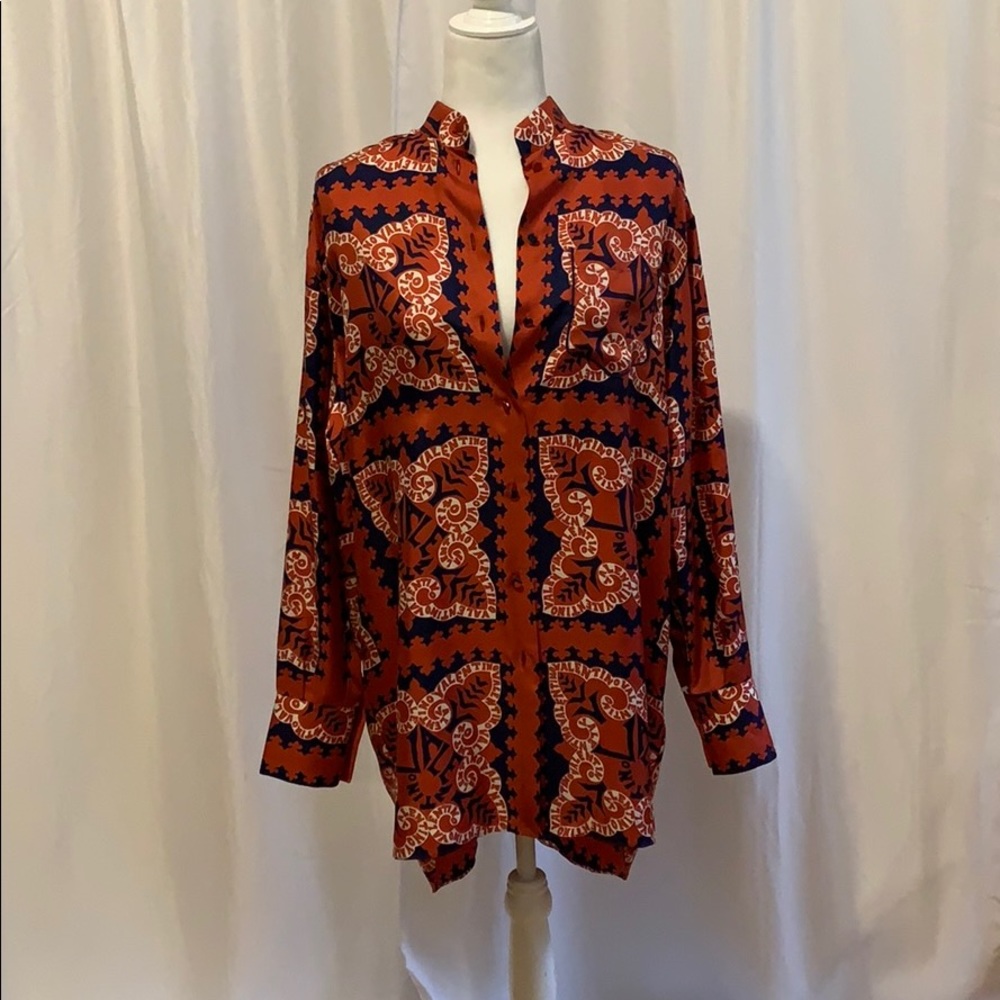 100% silk Valentino shirt/dress - Picture 7 of 16